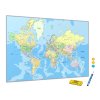 Metalová magnetická tabule - mapa světa (Rozměr 90 x 60 cm)
