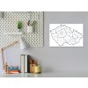 Metalová magnetická tabule - slepá mapa Česká republika (Rozměr 90 x 60 cm)