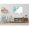 Metalová magnetická tabule modro tyrkysový akvarel (Rozměr 90 x 60 cm)