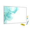 Metalová magnetická tabule modro tyrkysový akvarel (Rozměr 90 x 60 cm)