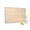 Metalová magnetická tabule světlé dřevo (Rozměr 90 x 60 cm)