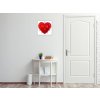 Nástěnné hodiny  30x30cm červené srdce láska