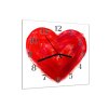 Nástěnné hodiny  30x30cm červené srdce láska