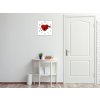 hodiny s motivem srdce z listku cervene ruze 134192251