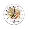 Nástěnné hodiny kulaté pr.30cm barevný strom s balónky (Materiál kalené sklo)