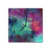 Nástěnné hodiny 30x30cm pozadí v akrylových barvách (Materiál kalené sklo)