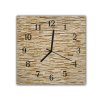 Nástěnné hodiny 30x30cm drobná písková cihla (Materiál kalené sklo)