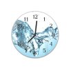 Nástěnné hodiny kulaté pr.30cm stříkající voda (Materiál plexi)