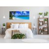 Obraz skleněný moře a palmy (Rozměry-obdélník 90 x 120 cm)