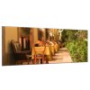 Obraz skleněný venkovní restaurace (Rozměry-obdélník 90 x 120 cm)
