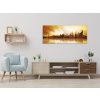 Obraz skleněný město v západu slunce (Rozměry-obdélník 90 x 120 cm)