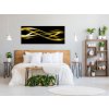 Obraz skleněný žluto zlatá vlna (Rozměry-obdélník 90 x 120 cm)