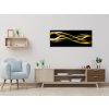 Obraz skleněný žluto zlatá vlna (Rozměry-obdélník 90 x 120 cm)
