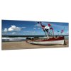 Obraz skleněný loď na pláži (Rozměry-obdélník 90 x 120 cm)