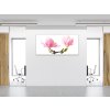 Obraz skleněný květy dvě magnolie na větvi (Rozměry-obdélník 90 x 120 cm)