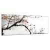 Obraz skleněný větev s červenými lístky (Rozměry-obdélník 90 x 120 cm)