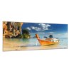Obraz skleněný loď u břehu Thajsko (Rozměry-obdélník 90 x 120 cm)