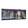 Obraz skleněný vodopády a rozkvetlé květy (Rozměry-obdélník 90 x 120 cm)