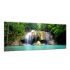 Obraz skleněný vodopád u řeky (Rozměry-obdélník 90 x 120 cm)