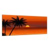 Obraz skleněný tropický západ slunce na pláži (Rozměry-obdélník 90 x 120 cm)