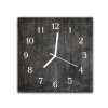 Nástěnné hodiny 30x30cm textura černé dřevo (Materiál kalené sklo)