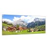 Obraz skleněný horská vesnice Alpy (Rozměry-obdélník 90 x 120 cm)