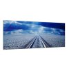 Obraz skleněný železnice v noci (Rozměry-obdélník 90 x 120 cm)