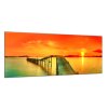 Obraz skleněný západ slunce nad mořem (Rozměry-obdélník 90 x 120 cm)