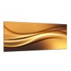 Obraz skleněný hnědo zlatá vlna (Rozměry-obdélník 90 x 120 cm)