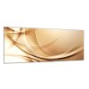 Obraz skleněný zlato béžový abstrakt vlna (Rozměry-obdélník 90 x 120 cm)