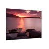 Obraz skleněný západ slunce nad jezerem (Rozměry-čtverec 90 x 90 cm)