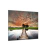 Obraz skleněný řeka v západu slunce (Rozměry-čtverec 90 x 90 cm)