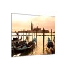 Obraz skleněný gondoly a Benátky (Rozměry-čtverec 90 x 90 cm)