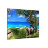 Obraz na stěnu pohled na moře a palmy (Rozměry-čtverec 90 x 90 cm)