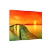 Obraz skleněný most do moře a západ slunce (Rozměry-čtverec 90 x 90 cm)