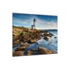 Obraz skleněný maják u moře a kameny (Rozměry-čtverec 90 x 90 cm)