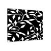 Obraz skleněný čtvercový vzor černo bílé listí (Rozměry-čtverec 90 x 90 cm)