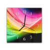 Nástěnné hodiny 30x30cm elegantní barevná abstrakce (Materiál kalené sklo)