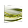 Obraz skleněný abstraktní olivově zelená vlna (Rozměry-čtverec 90 x 90 cm)