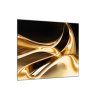 Obraz skleněný čtvercový zlatá vlna hnědý podklad (Rozměry-čtverec 90 x 90 cm)