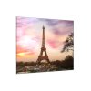 Skleněný obraz na stěnu Eiffelová věž a západ slunce (Rozměry-čtverec 90 x 90 cm)