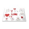 Skleněné prkénko malované kočky LOVE (Prkénko 40x30cm)