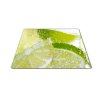 Skleněné prkénko plátky limety ve vodě (Prkénko 40x30cm)
