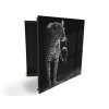 Glasdekor skříňka na klíče - šelma černobílý leopard (Barva skříňky Černá, Otevírání Pravé)