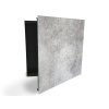 Glasdekor skříňka na klíče - textura světlý beton (Barva skříňky Černá, Otevírání Pravé)