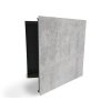 Glasdekor skříňka na klíče - textura šedého betonu (Barva skříňky Černá, Otevírání Pravé)