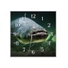 Nástěnné hodiny 30x30cm dravá ryba sumec (Materiál kalené sklo)