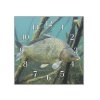 Nástěnné hodiny 30x30cm kapr šupináč (Materiál kalené sklo)
