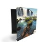 Glasdekor skříňka na klíče - krásné vodopády Iguazu (Barva skříňky Černá, Otevírání Pravé)