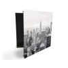 Glasdekor skříňka na klíče - New York City (Barva skříňky Černá, Otevírání Pravé)